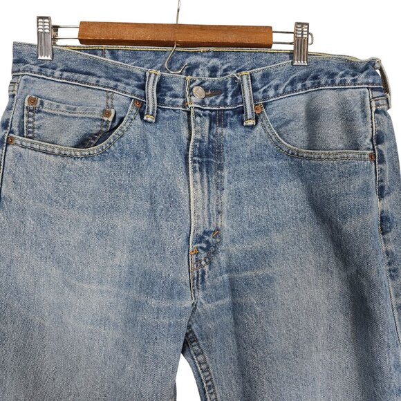 Levis 505 Mens W34 L30 Blue‎ Denim Straight Fit Jeans Casual Wear - Picture 3 of 8